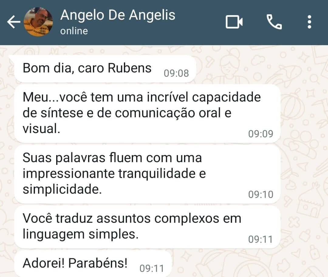 Screenshot WhatsApp — Angelo De Angelis