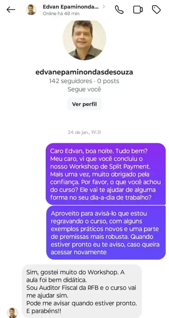 Screenshot WhatsApp — Edvan Epaminondas de Souza
