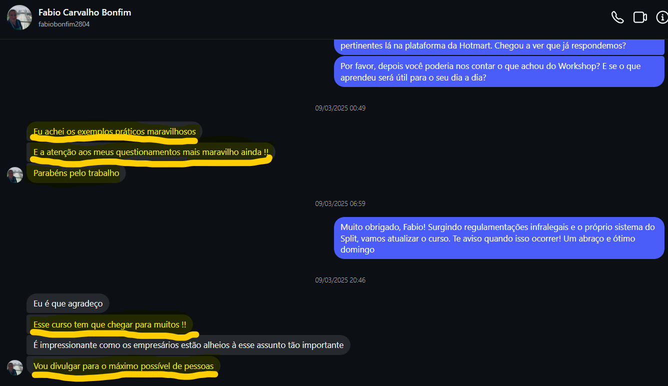 Screenshot WhatsApp — Fabio Carvalho Bonfim